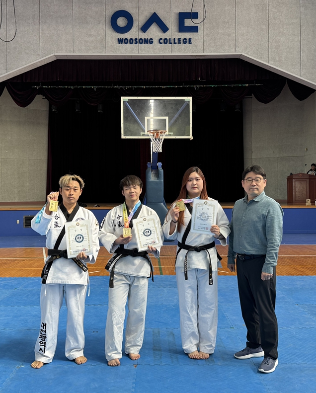 우송정보대학 합기도 유망주 3인, 나란히 금메달 획득 2년 연속 대전광역시 대표 선발
